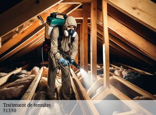 Traitement de termites  saint-jean-devant-possesse-51330 Presence 3d destruction nuisible 