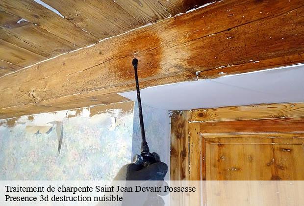 Traitement de charpente  saint-jean-devant-possesse-51330 Presence 3d destruction nuisible 